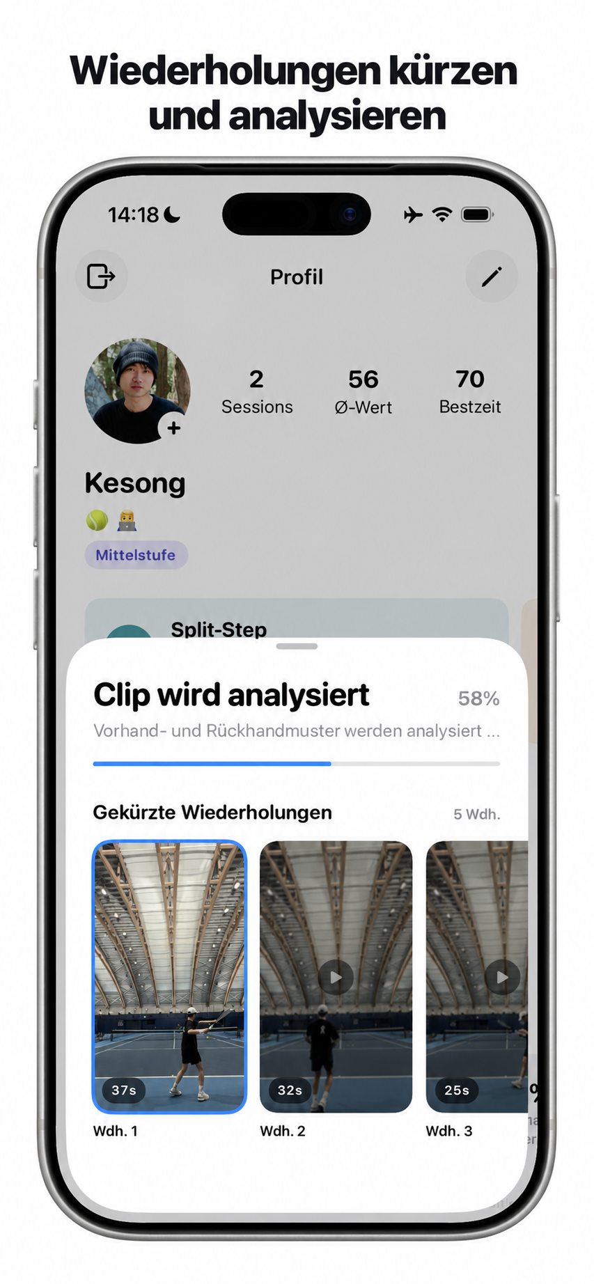 Schneide und analysiere deine Trainingsvideos.