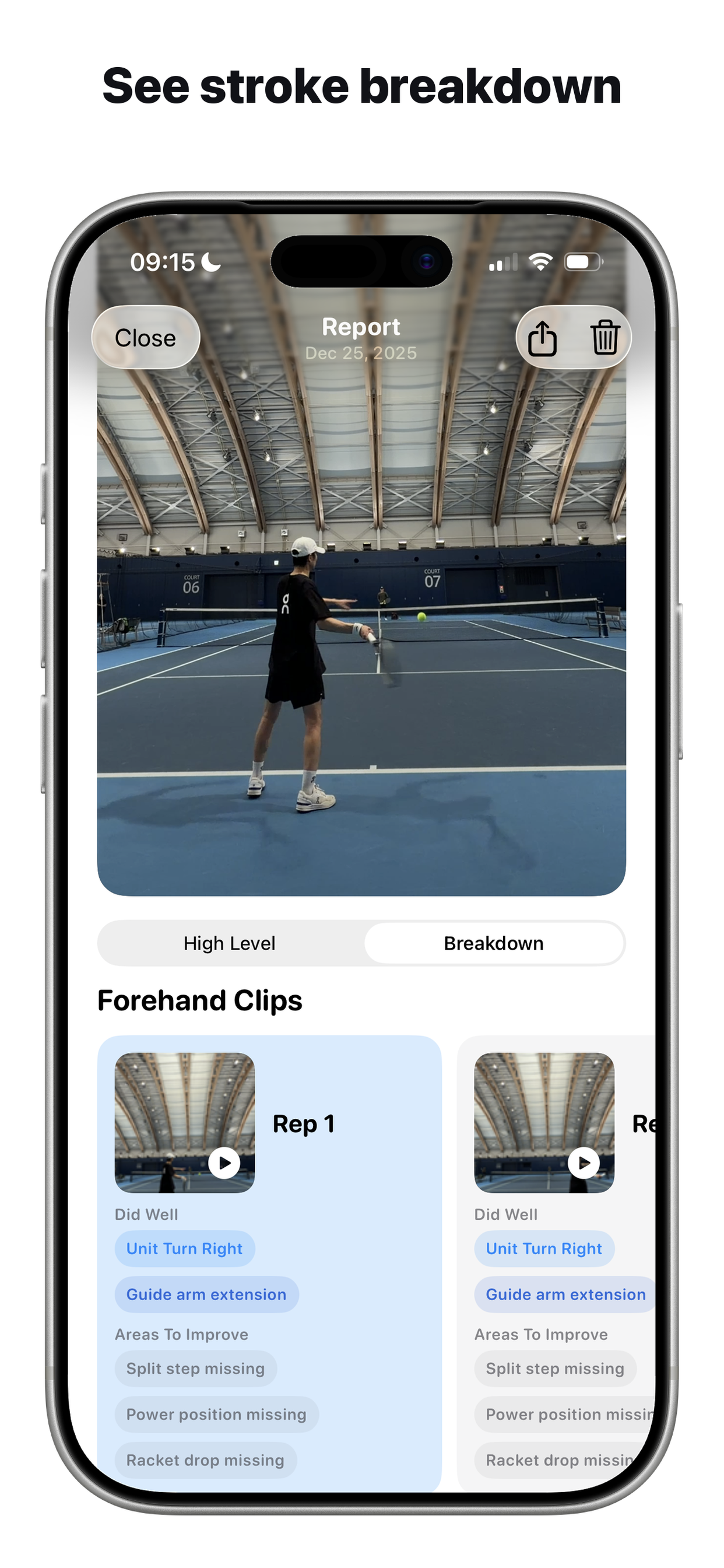 Forehand clips with technique breakdown