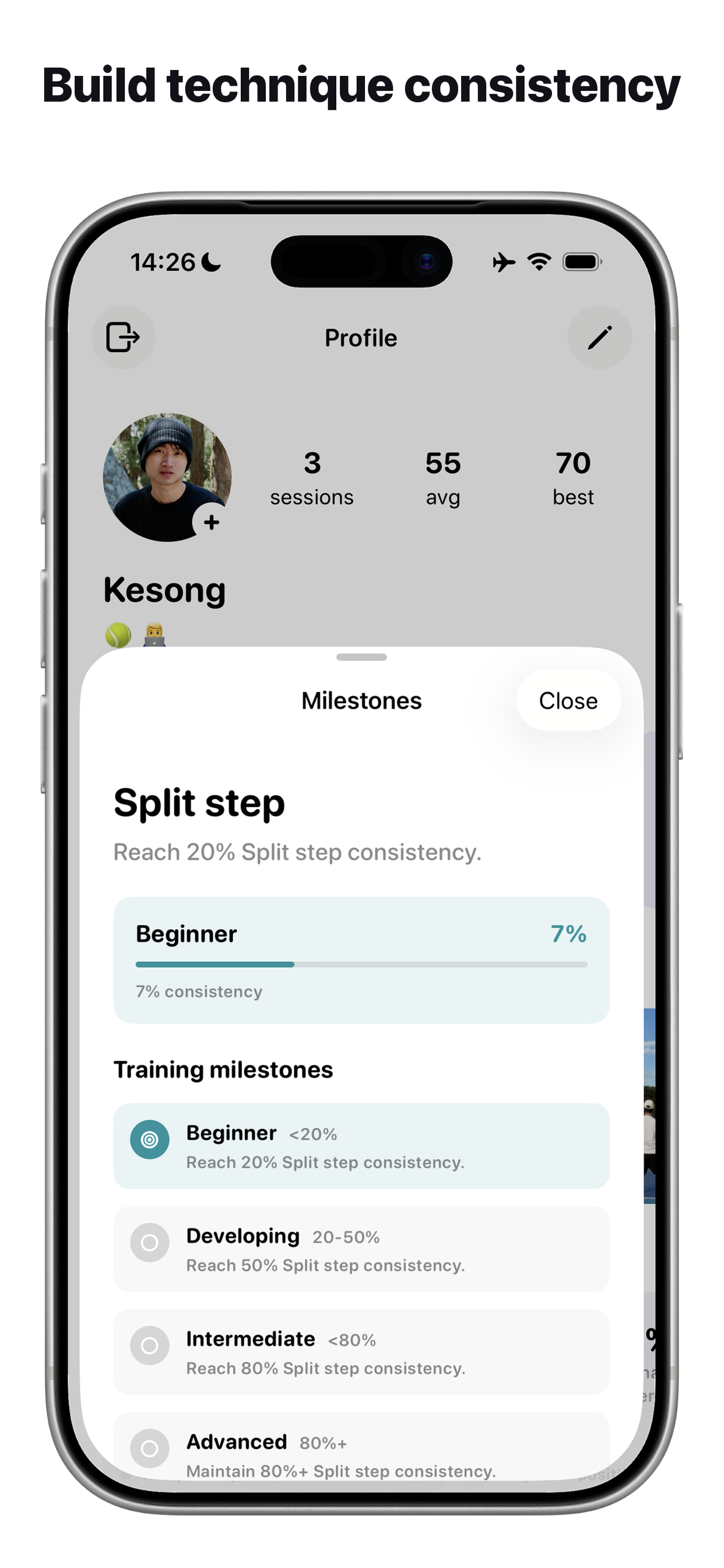 Technique consistency milestones